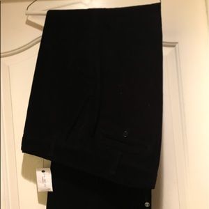 Talbot’s black corduroy pants. Appearance matters!